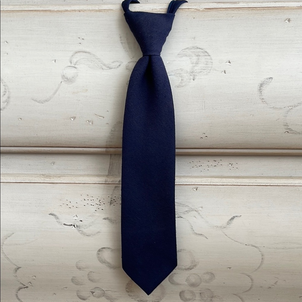 LITTLE BOY CLASSIC NAVY BLUE ZIPPER TIE